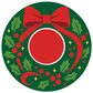 Christmas Wreath Patches