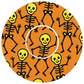 Halloween Skeletons Orange CGM Waterproof Patch for Freestyle Libre 3 / Instinct adhesive by SmileSensors