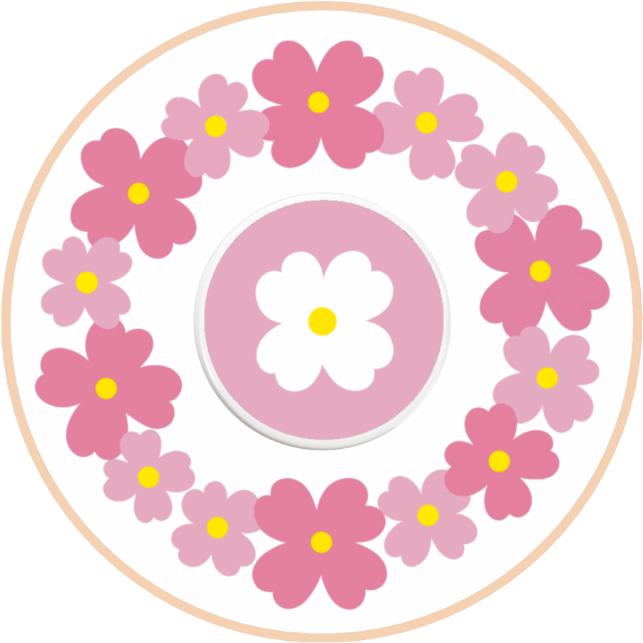 Pink Flowers Stickers