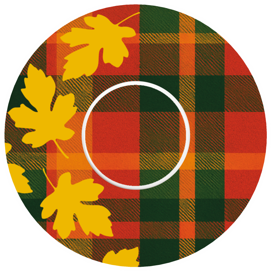 Tartan Leaves Patches