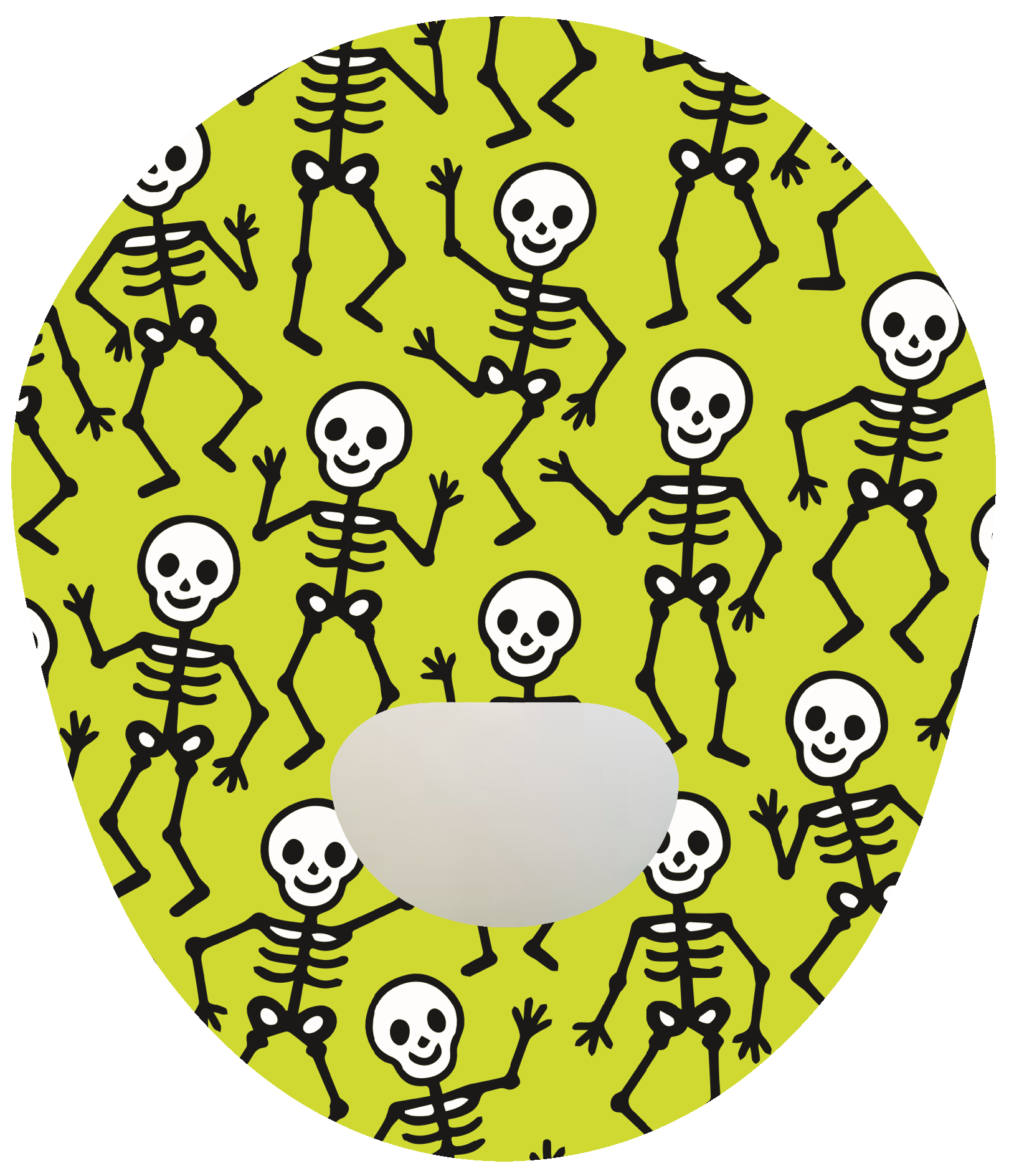 Halloween Waterproof CGM Patch Skeletons Green for Guardian 3 & 4 adhesive by SmileSensors