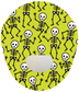 Halloween Waterproof CGM Patch Skeletons Green for Guardian 3 & 4 adhesive by SmileSensors