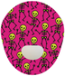 Halloween Guardian 3 & 4 CGM Patch Skeletons Pink adhesive by SmileSensors