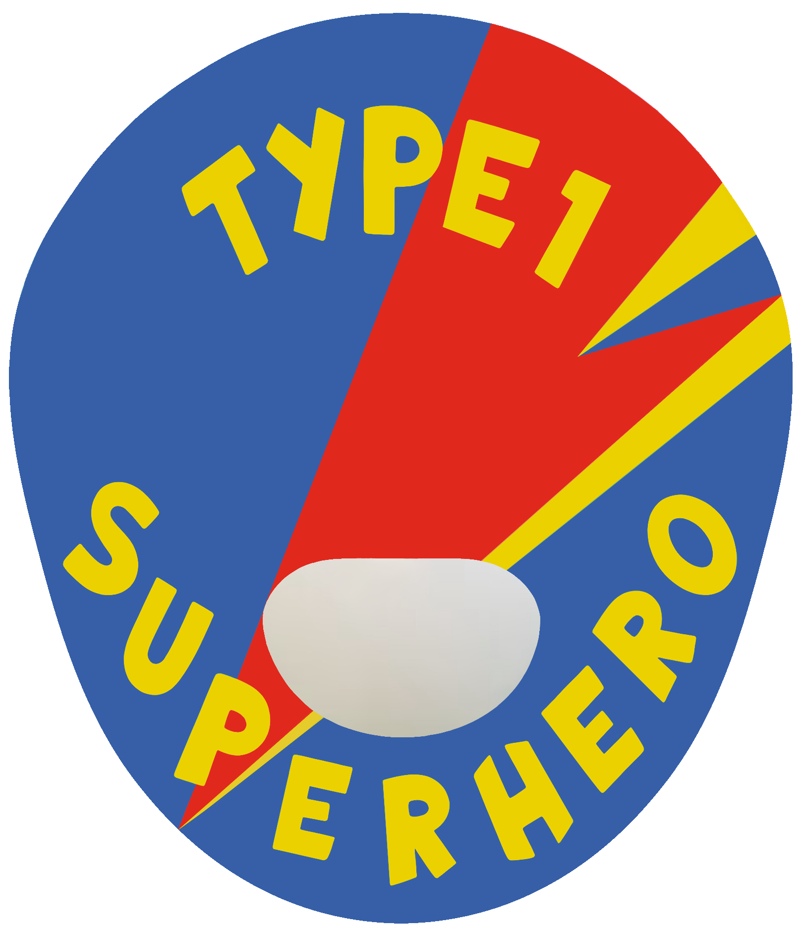 Type 1 Superhero Blue waterproof CGM Patch for Medtronic adhesive by SmileSensors
