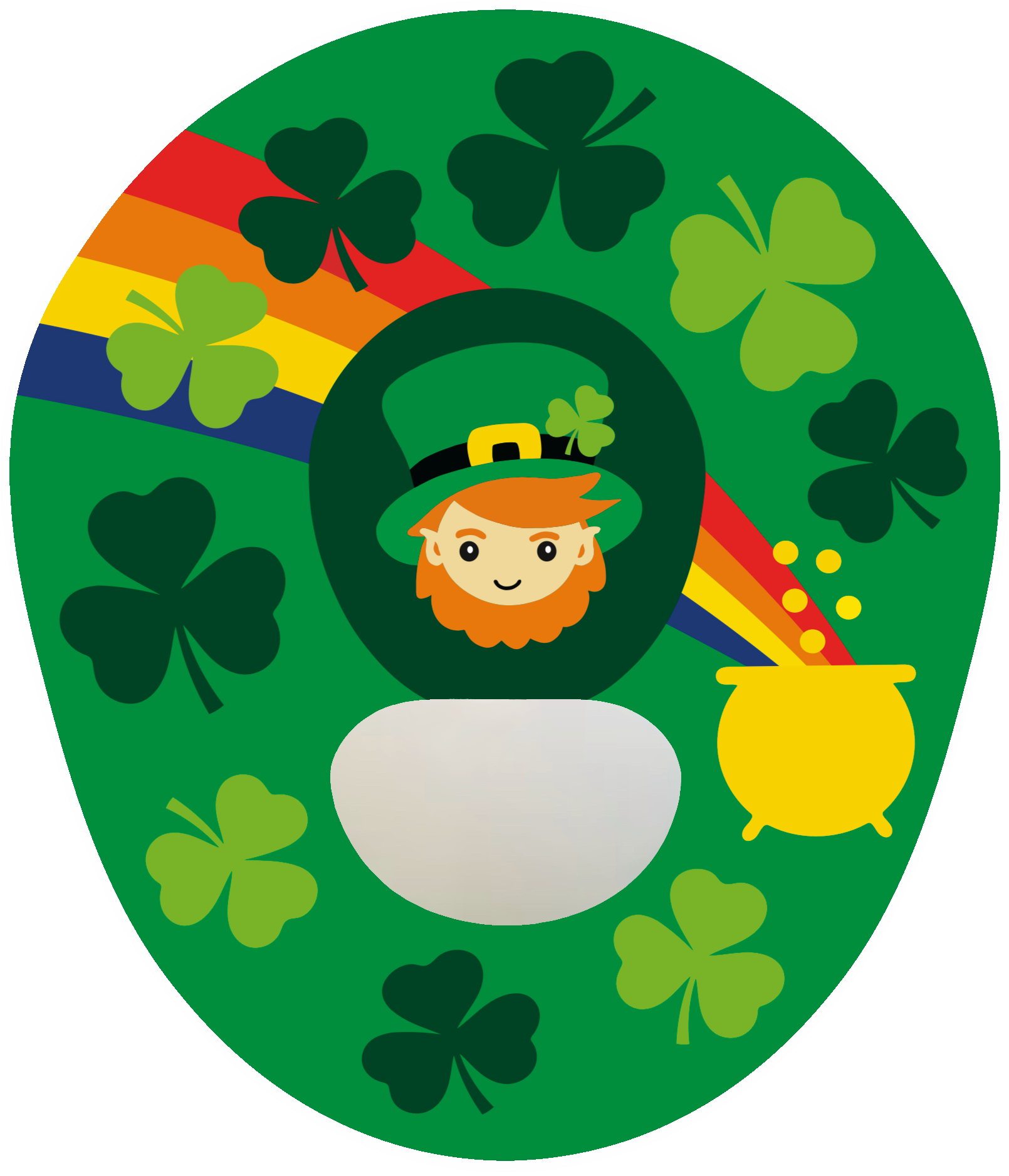 SmileSensors Leprechaun St Patrick’s Day CGM patch for Guardian/Enlite sensor, waterproof and skin-friendly