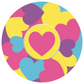 Pastel Hearts CGM patch from SmileSensors on Freestyle Libre 1 and 2 sensor