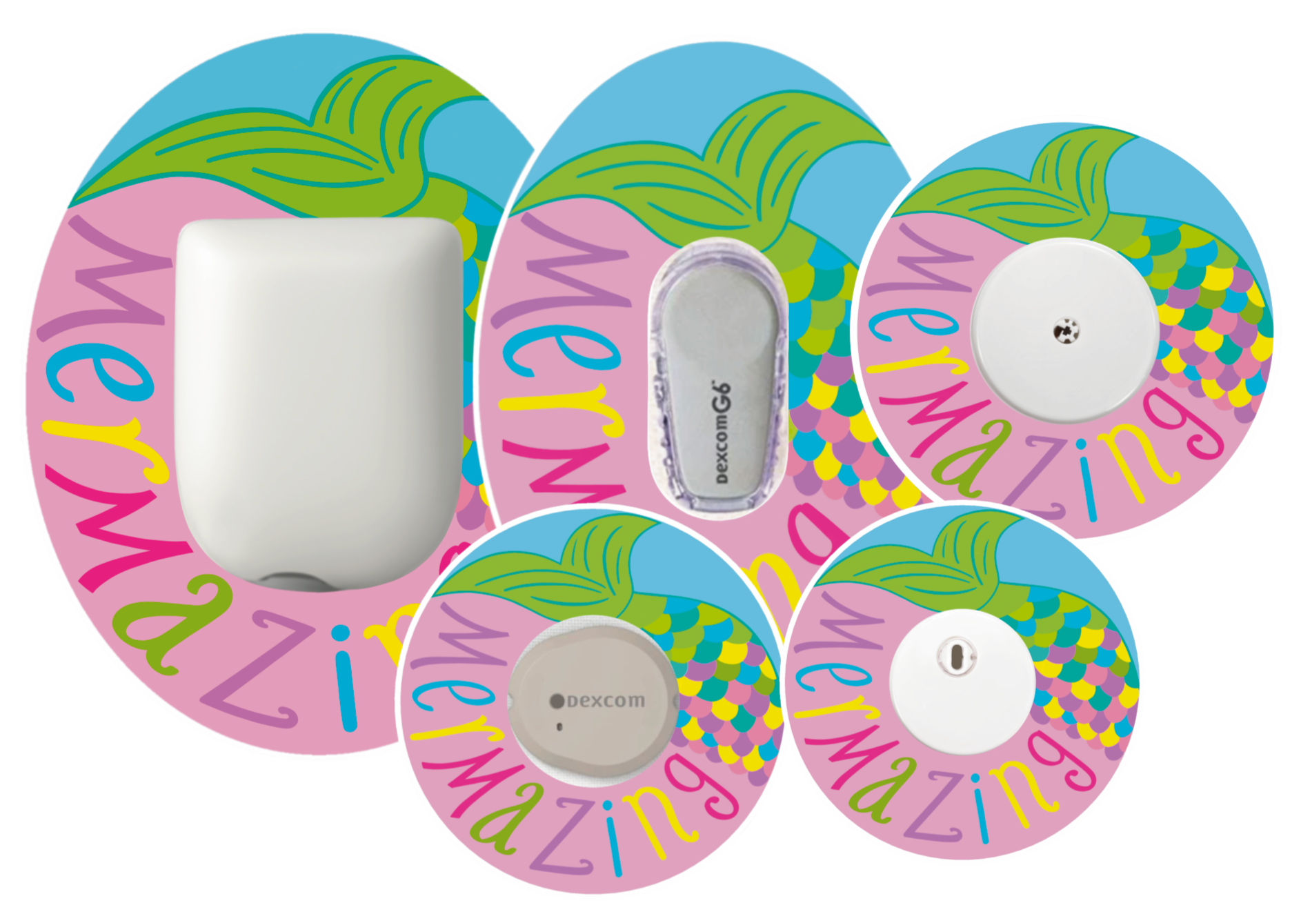 Mermazing waterproof CGM Patch for Freestyle Libre, Dexcom, Omnipod and Medtronic by SmileSensors