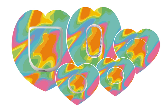 Neon Heart Patches