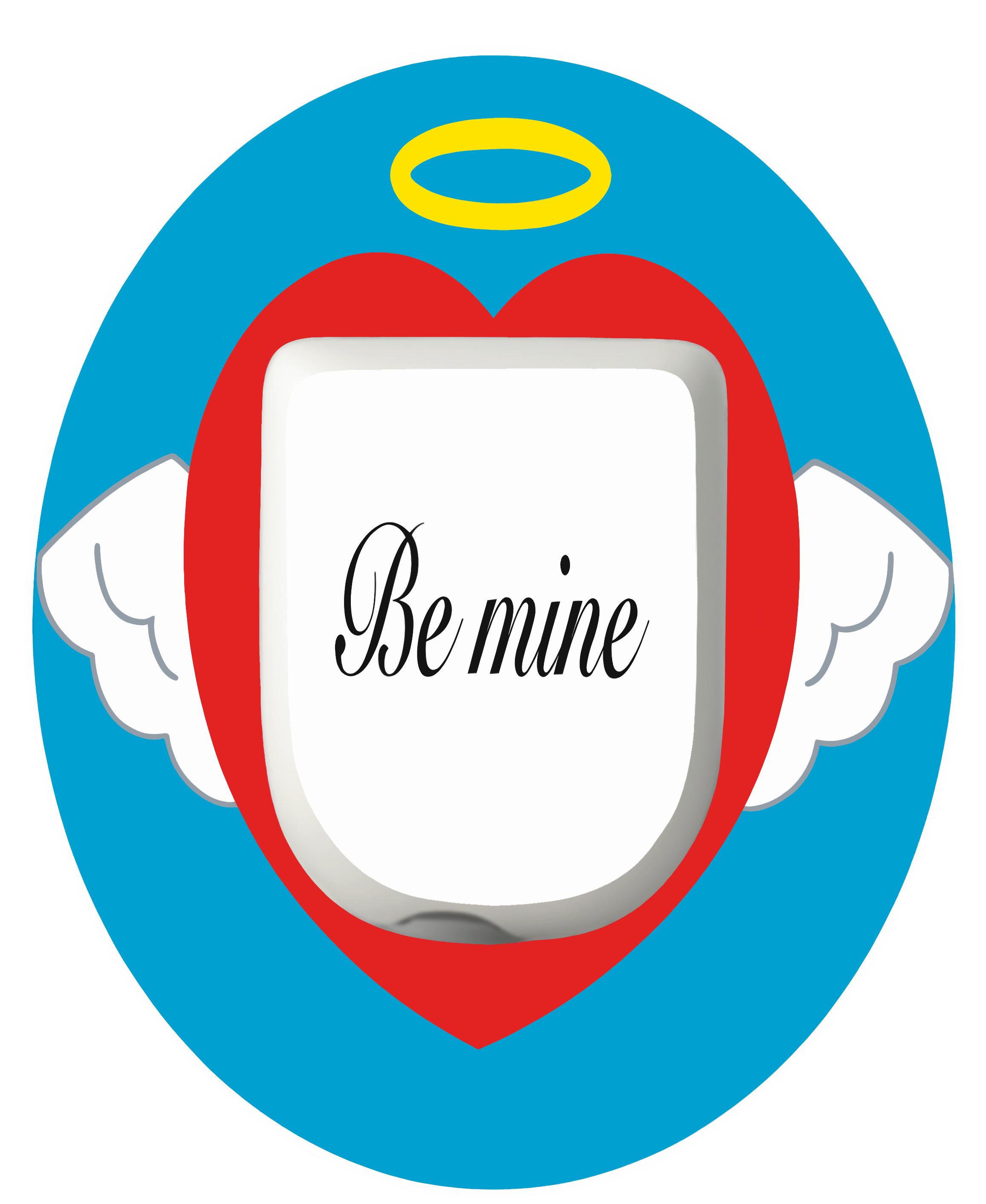 Omnipod insulin pump CGM patch Be Mine Valentine’s tattoo design vertical | SmileSensors