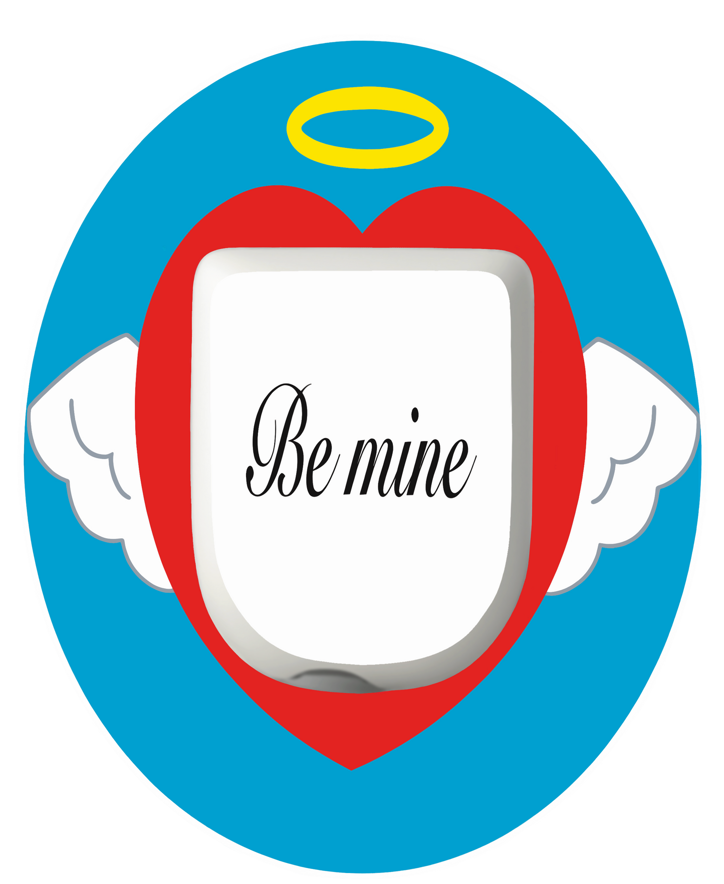 Omnipod insulin pump CGM patch Be Mine Valentine’s tattoo design vertical | SmileSensors