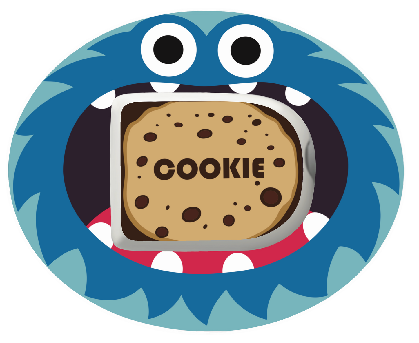 Cookie Monster waterproof Patch for Omnipod horizontal adhesive by SmileSensors