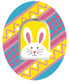Bunny Egg Easter Patch for Omnipod vertical adhesive by SmileSensors