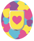 Pastel Hearts patch from SmileSensors for Omnipod insulin pump 