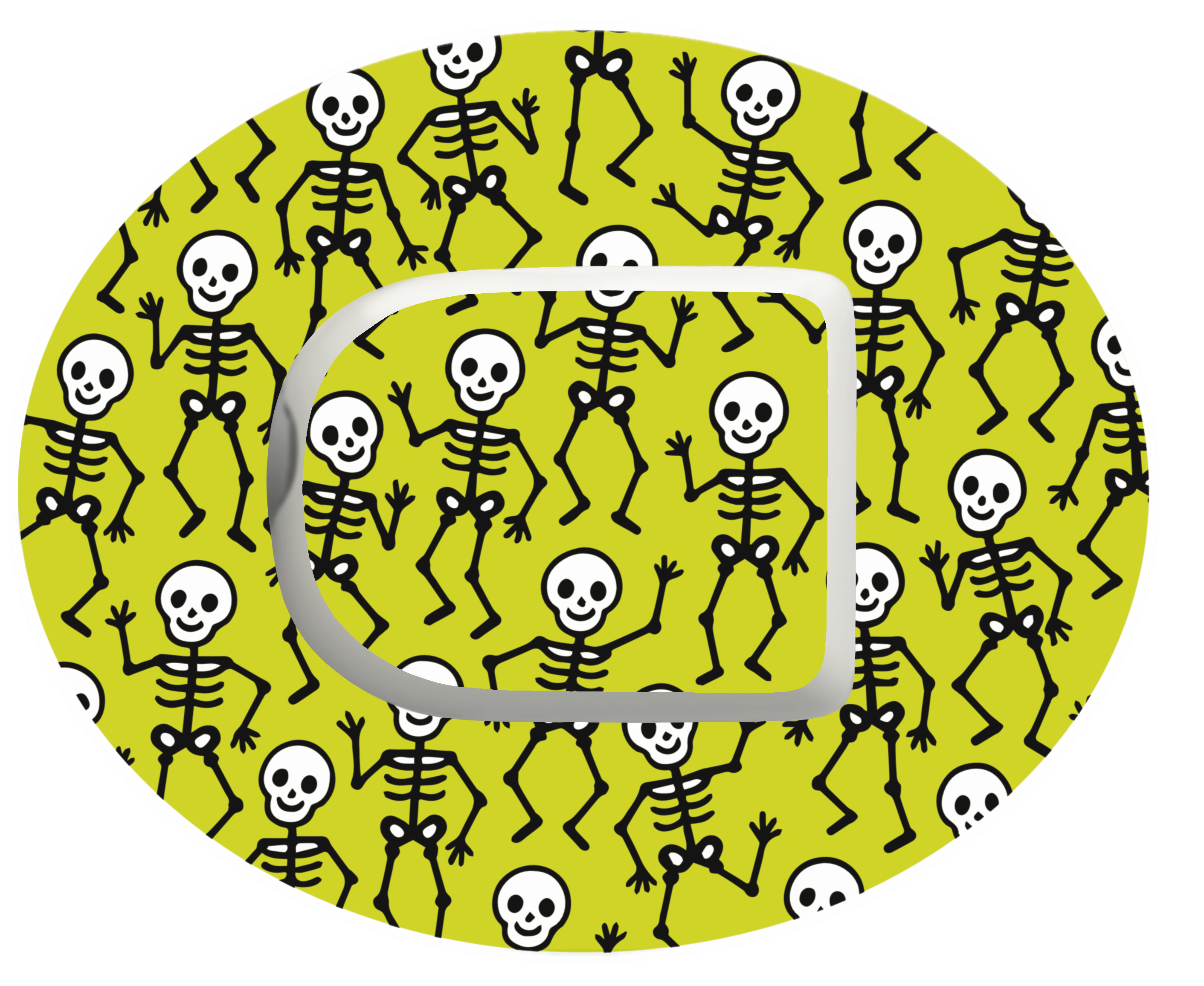 Halloween Pump Skeletons Halloween Green Waterproof Patch for Omnipod horizontal adhesive by SmileSensors