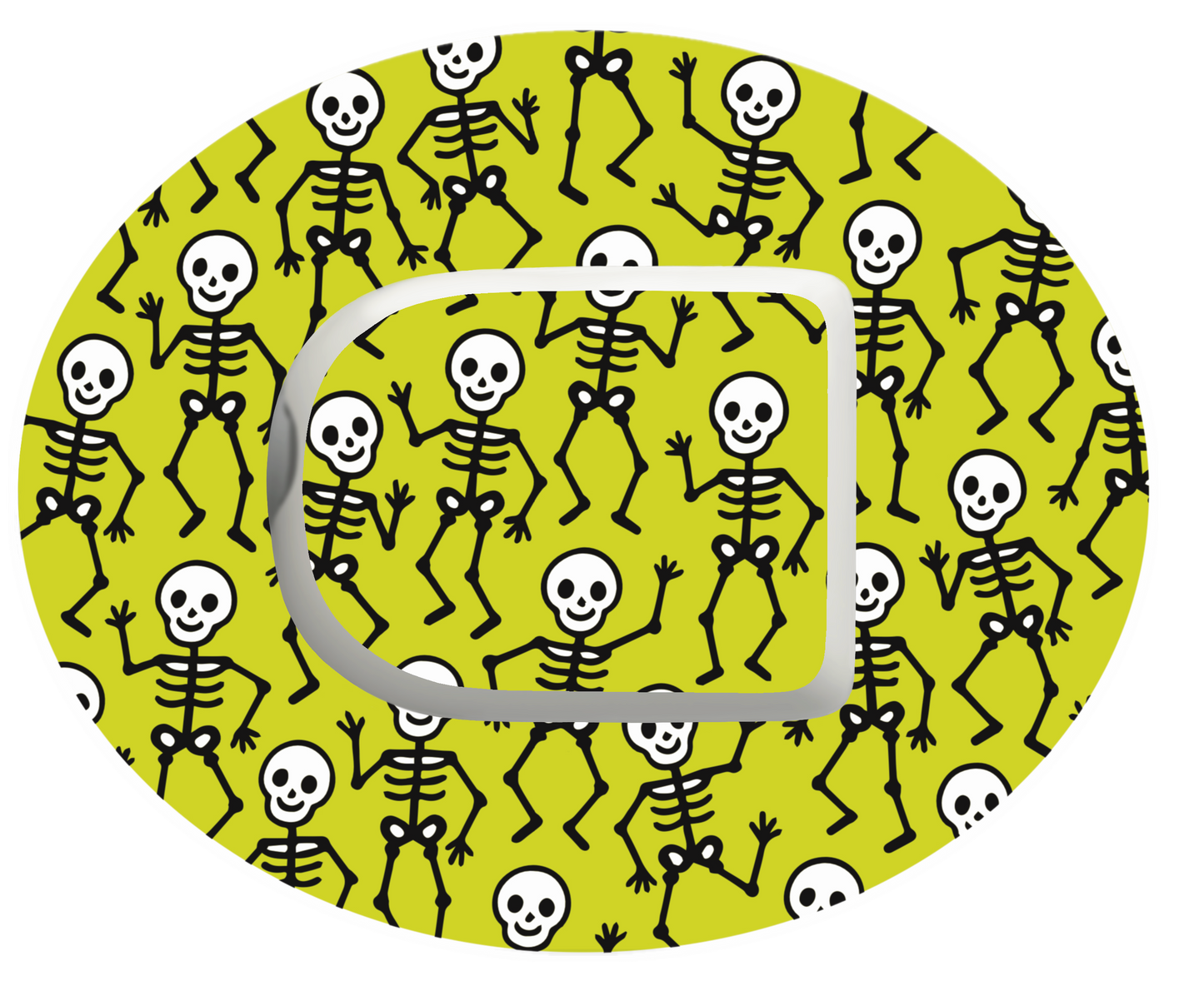 Halloween Pump Skeletons Halloween Green Waterproof Patch for Omnipod horizontal adhesive by SmileSensors
