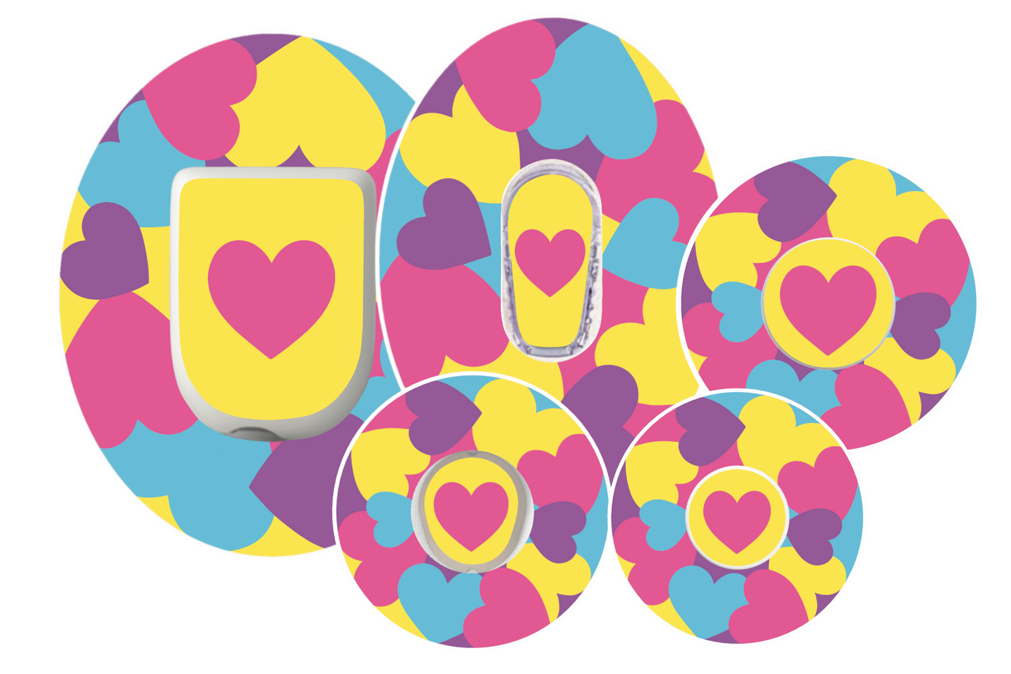 Pastel Hearts Patches