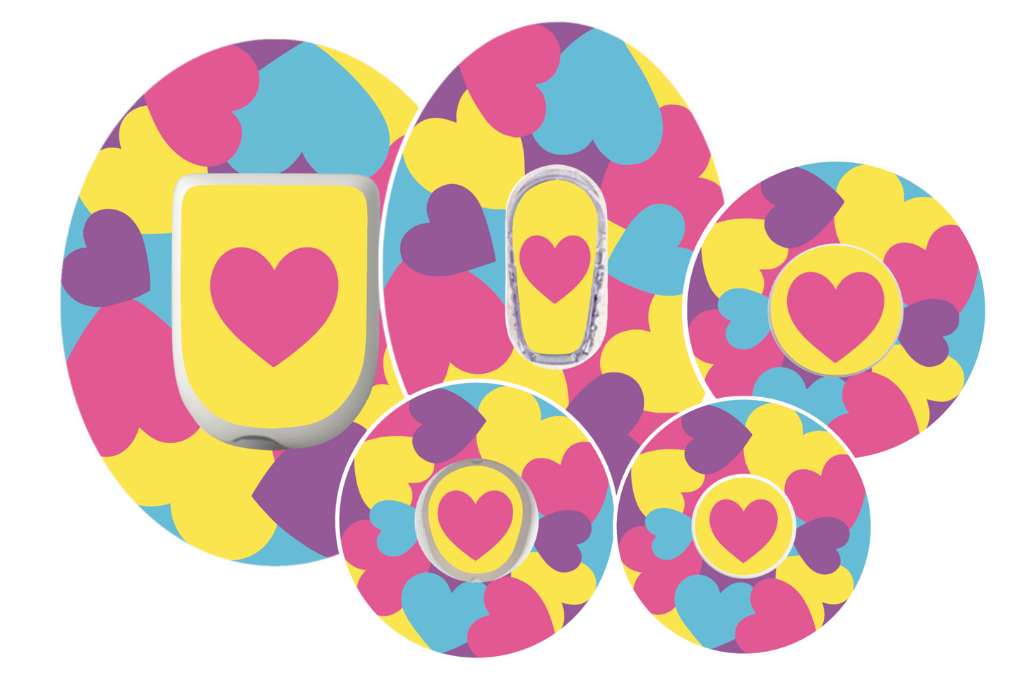 Pastel Hearts Patches