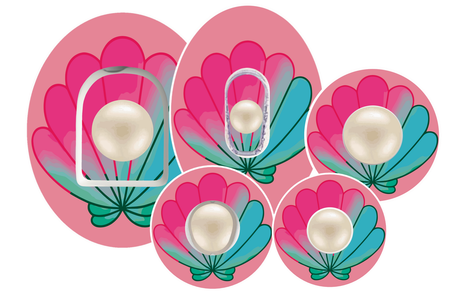 Pearl Shell waterproof CGM Patch for Freestyle Libre, Dexcom, Omnipod and Medtronic by SmileSensors