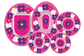 Pink Flowers Patches