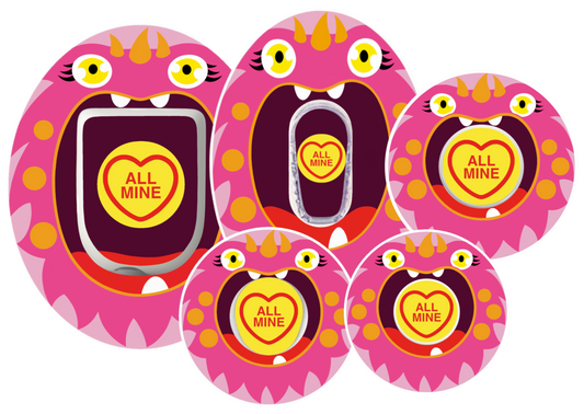 Pink Monster Stickers