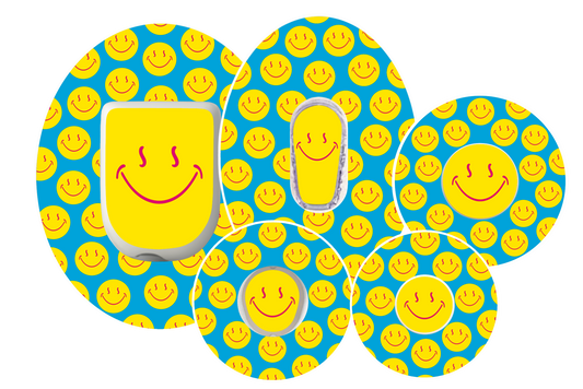 Smiley Blue Patches