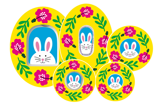 Sunny Bunny Easter CGM and Insulin Pump Patches for FreeStyle Libre, Dexcom, Omnipod and Medtronic Guardian Enlite by SmileSensors