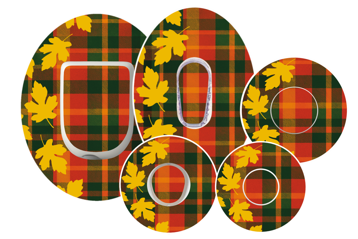 Tartan Leaves Patches