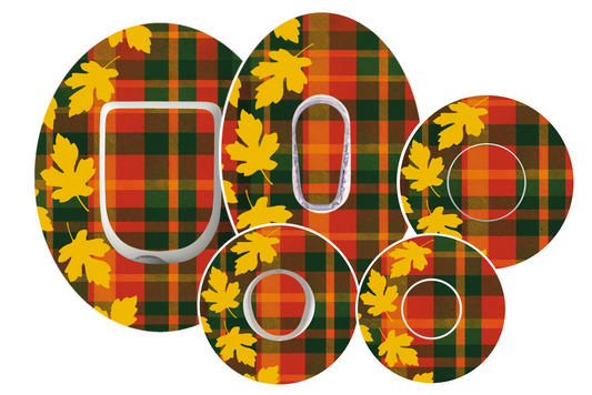 Tartan Leaves Patches