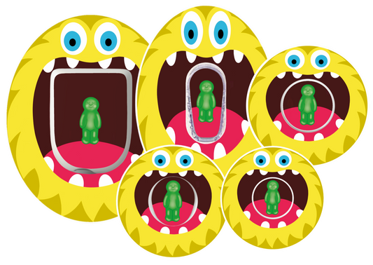 Yellow Monster Stickers