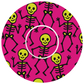 Halloween Skeletons pink CGM Waterproof Patch for Freestyle Libre 3 / Instinct adhesive by SmileSensors
