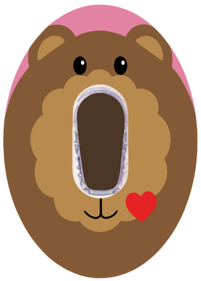 Bear Heart Stickers