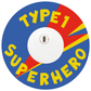 T1D Superhero Blue Stickers